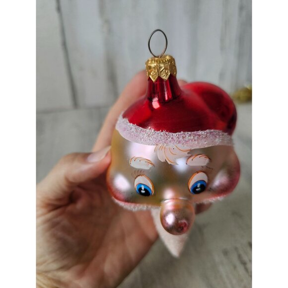 Radko cheeky st nick Italian Santa beard bust vintage ornament Xmas tree - Picture 6 of 9
